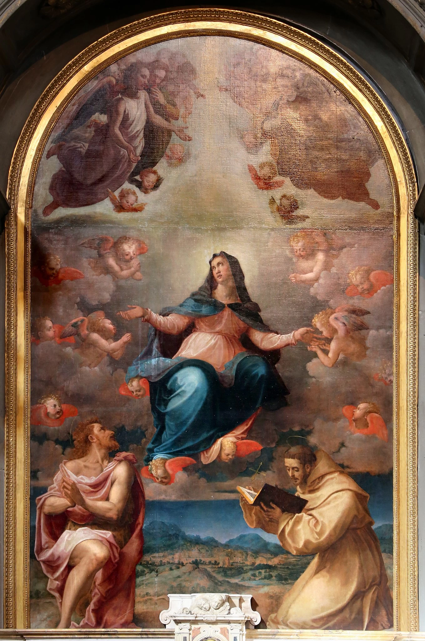Madonna e santi - con Santi di Tito